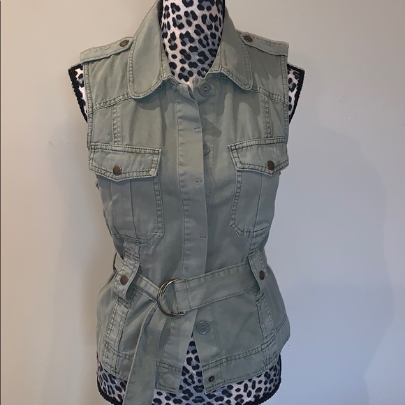 Sanctuary Jackets & Blazers - Sanctuary Green Belted Military Vest